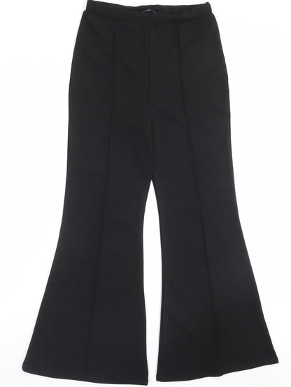 Cameo Rose Womens Black Polyester Trousers Size 12 L28 in Regular