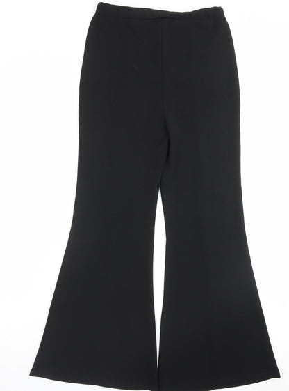 Cameo Rose Womens Black Polyester Trousers Size 12 L28 in Regular