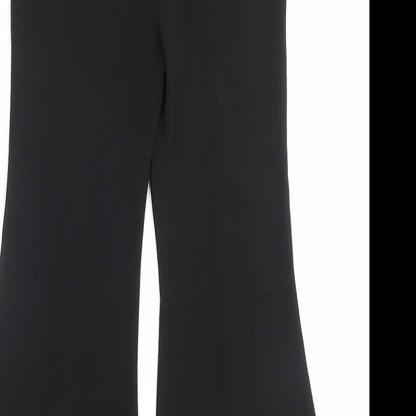 Cameo Rose Womens Black Polyester Trousers Size 12 L28 in Regular