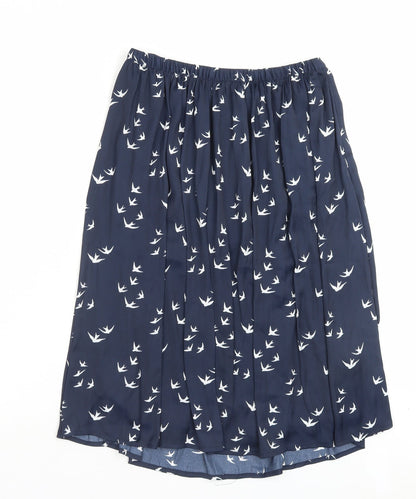 Gap Womens Blue Geometric Polyester A-Line Skirt Size S