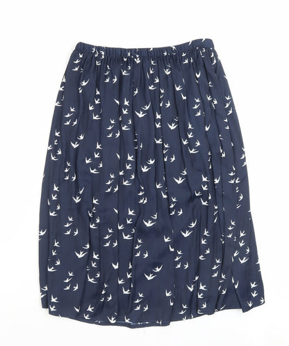 Gap Womens Blue Geometric Polyester A-Line Skirt Size S