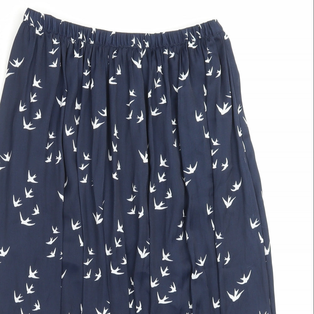 Gap Womens Blue Geometric Polyester A-Line Skirt Size S