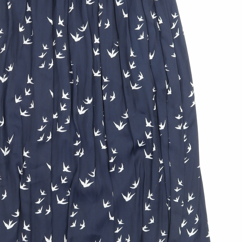 Gap Womens Blue Geometric Polyester A-Line Skirt Size S