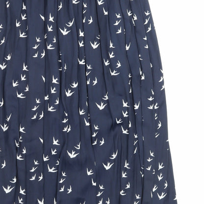 Gap Womens Blue Geometric Polyester A-Line Skirt Size S