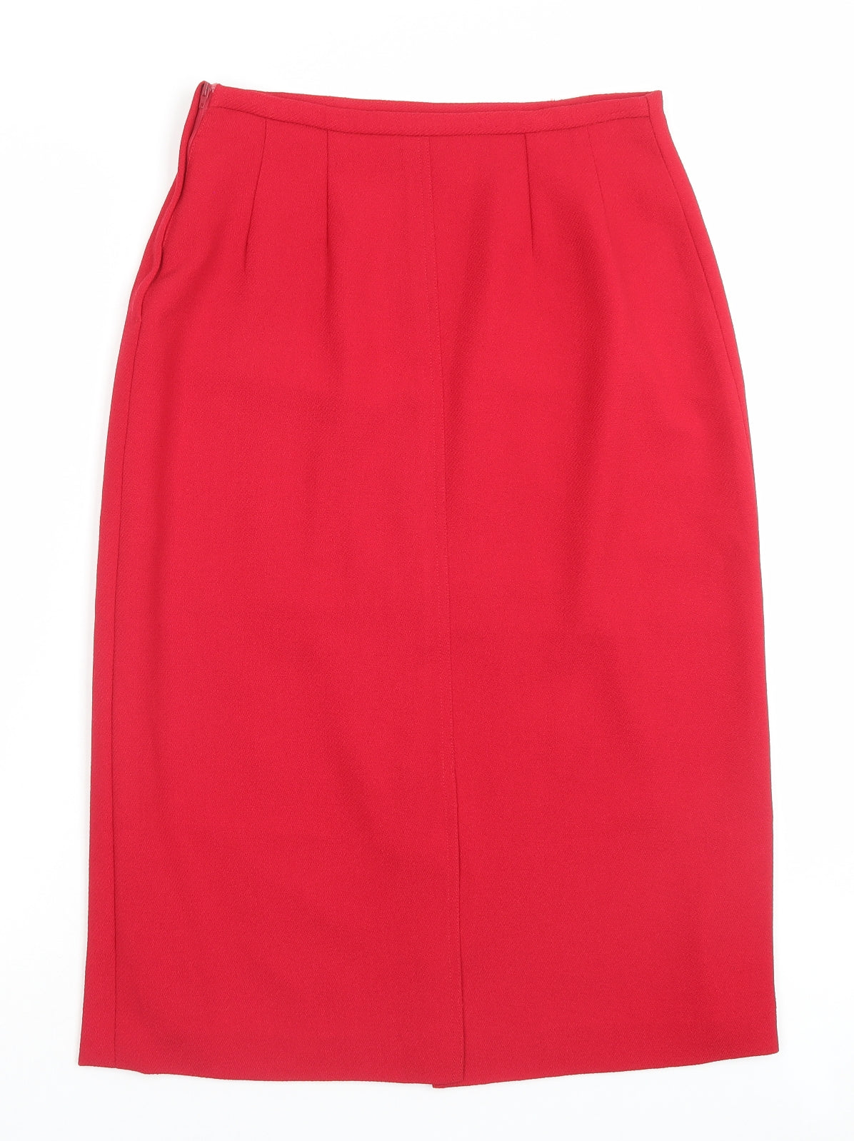 Michele H Womens Red Polyester A-Line Skirt Size 30 in Zip