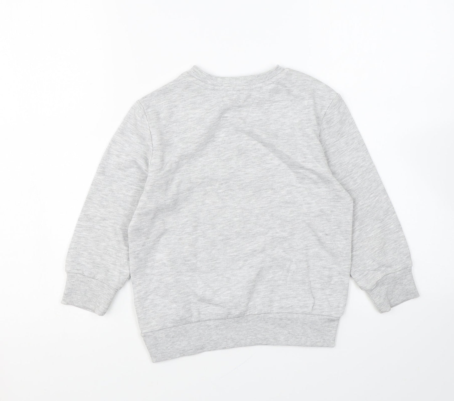 Very Girls Grey Cotton Pullover Sweatshirt Size 5-6 Years Pullover - Elfie Selfie