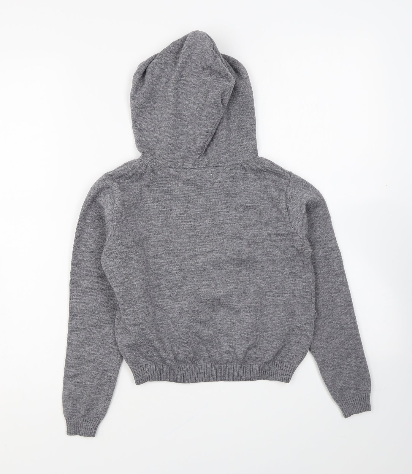 Primark Girls Grey Polyester Pullover Hoodie Size 7-8 Years Pullover