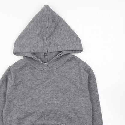 Primark Girls Grey Polyester Pullover Hoodie Size 7-8 Years Pullover