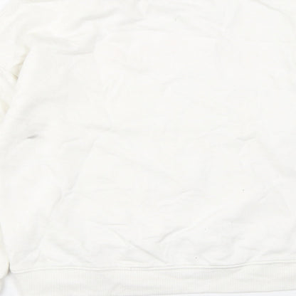 TU Girls White Cotton Pullover Sweatshirt Size 10 Years Pullover - Weekend