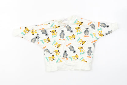 PEP&CO Baby Multicoloured Geometric Cotton Pullover Jumper Size 0-3 Months Pullover - Lion King