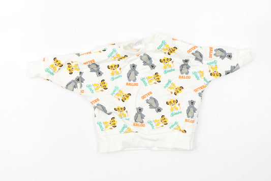 PEP&CO Baby Multicoloured Geometric Cotton Pullover Jumper Size 0-3 Months Pullover - Lion King