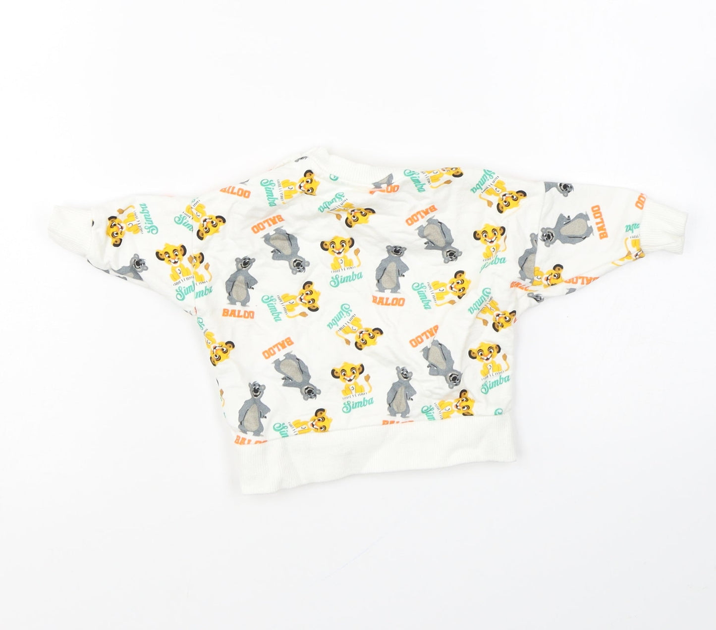 PEP&CO Baby Multicoloured Geometric Cotton Pullover Jumper Size 0-3 Months Pullover - Lion King