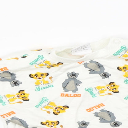 PEP&CO Baby Multicoloured Geometric Cotton Pullover Jumper Size 0-3 Months Pullover - Lion King