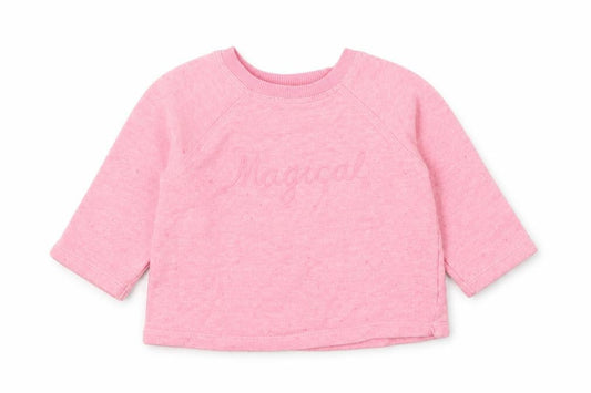 NEXT Girls Pink Cotton Pullover Jumper Size 3-6 Months Pullover - Magical