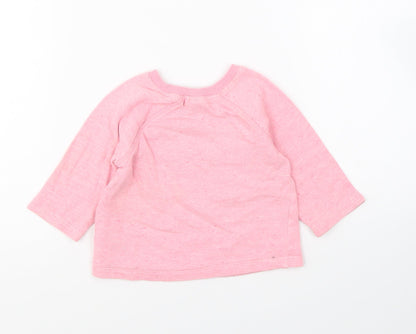 NEXT Girls Pink Cotton Pullover Jumper Size 3-6 Months Pullover - Magical