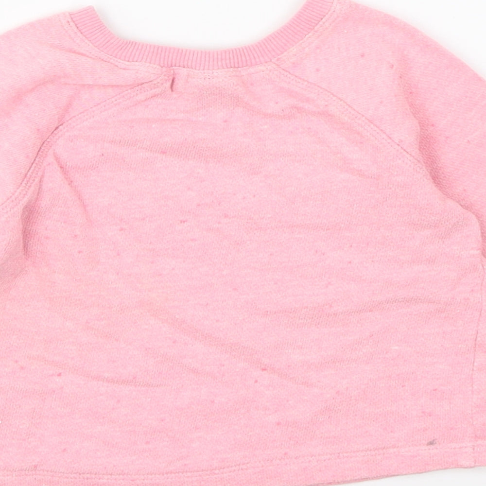 NEXT Girls Pink Cotton Pullover Jumper Size 3-6 Months Pullover - Magical