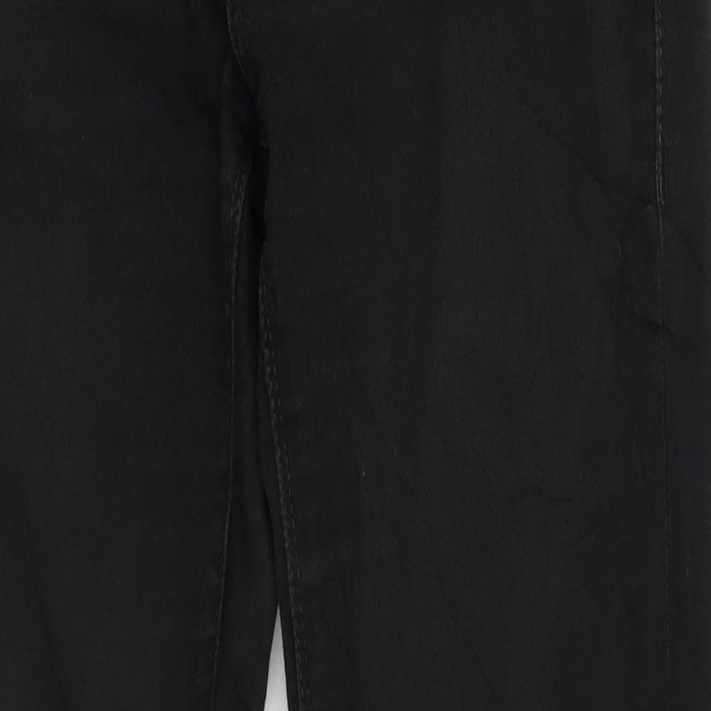 Marks and Spencer Womens Black Cotton Skinny Jeans Size 28 in L29 in Regular Zip