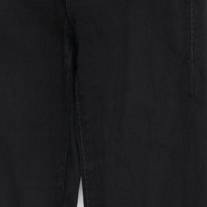 Marks and Spencer Womens Black Cotton Skinny Jeans Size 28 in L29 in Regular Zip