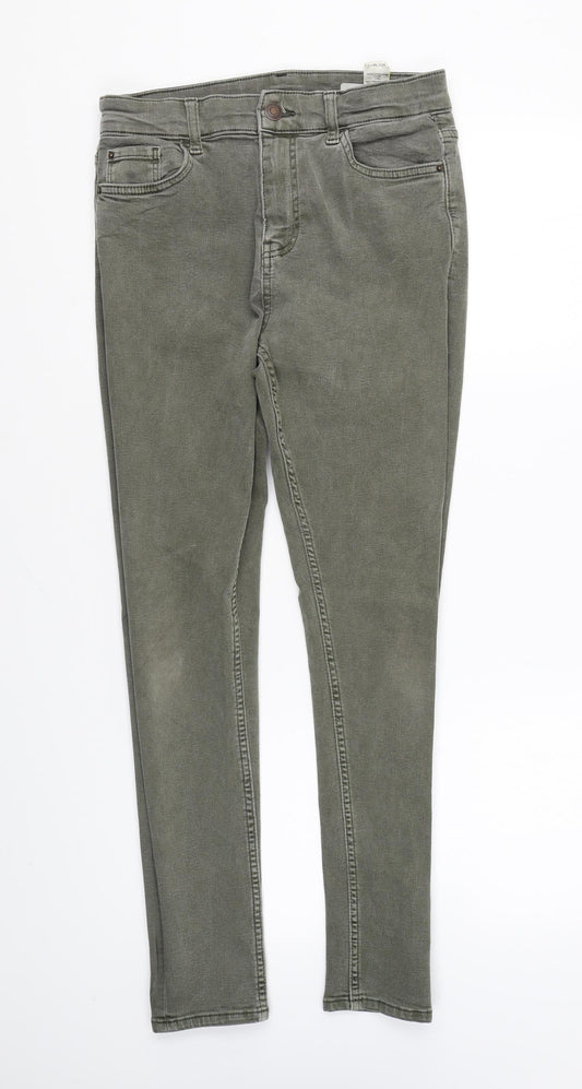 Womens UK Size 10 Marks and Spencer Regular Fit Skinny Green Jeans