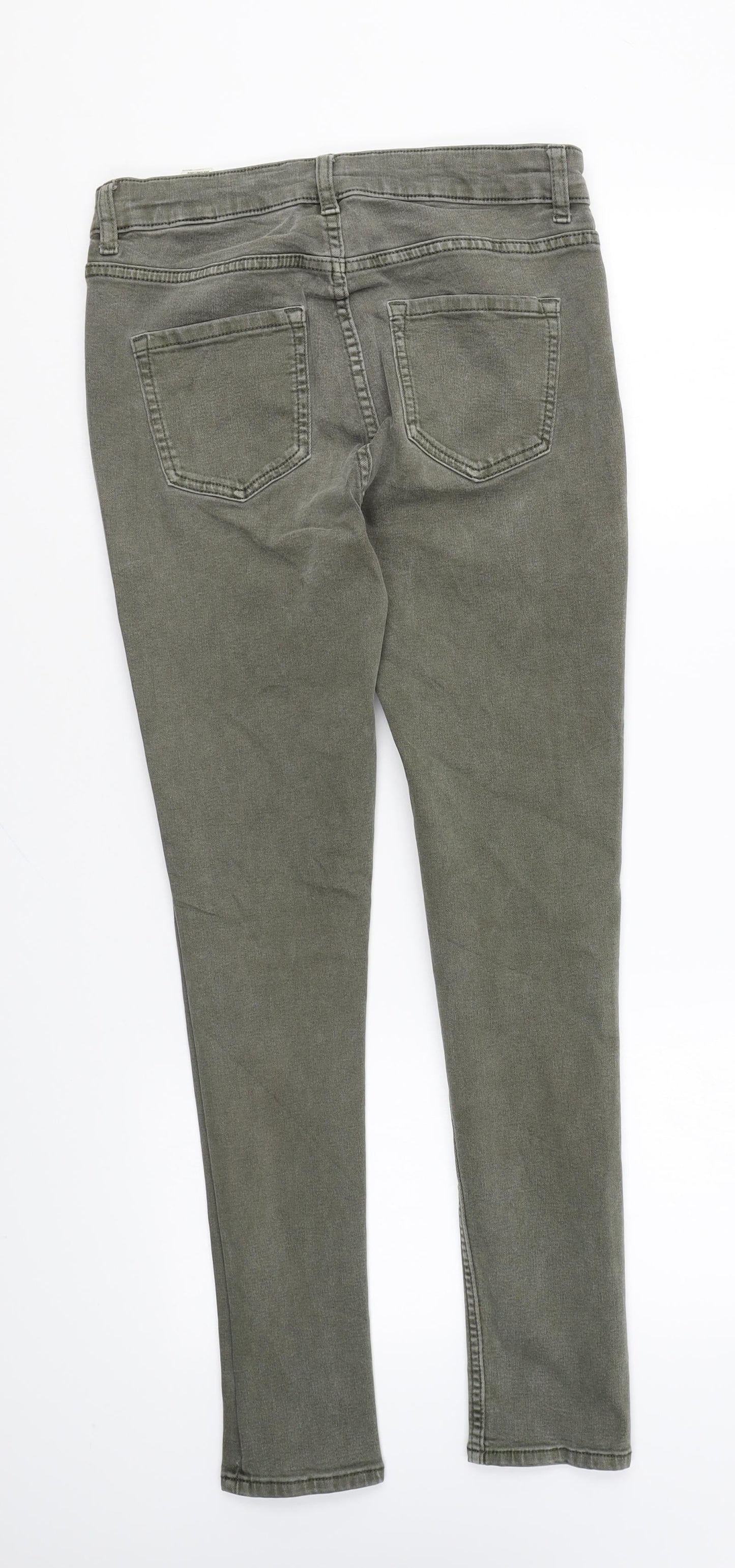 Womens UK Size 10 Marks and Spencer Regular Fit Skinny Green Jeans