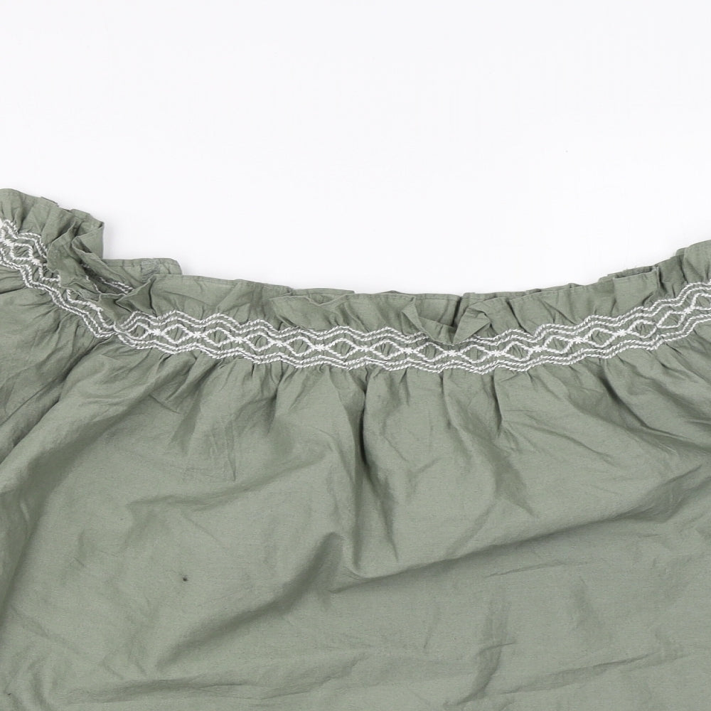Womens UK Size 10 Marks and Spencer Green Basic Blouse