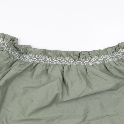 Womens UK Size 10 Marks and Spencer Green Basic Blouse