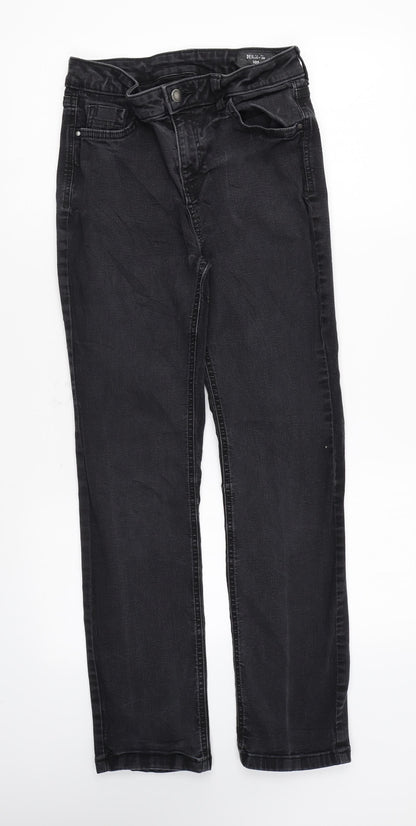 TU Womens Black Cotton Skinny Jeans Size 10 L28 in Regular Zip