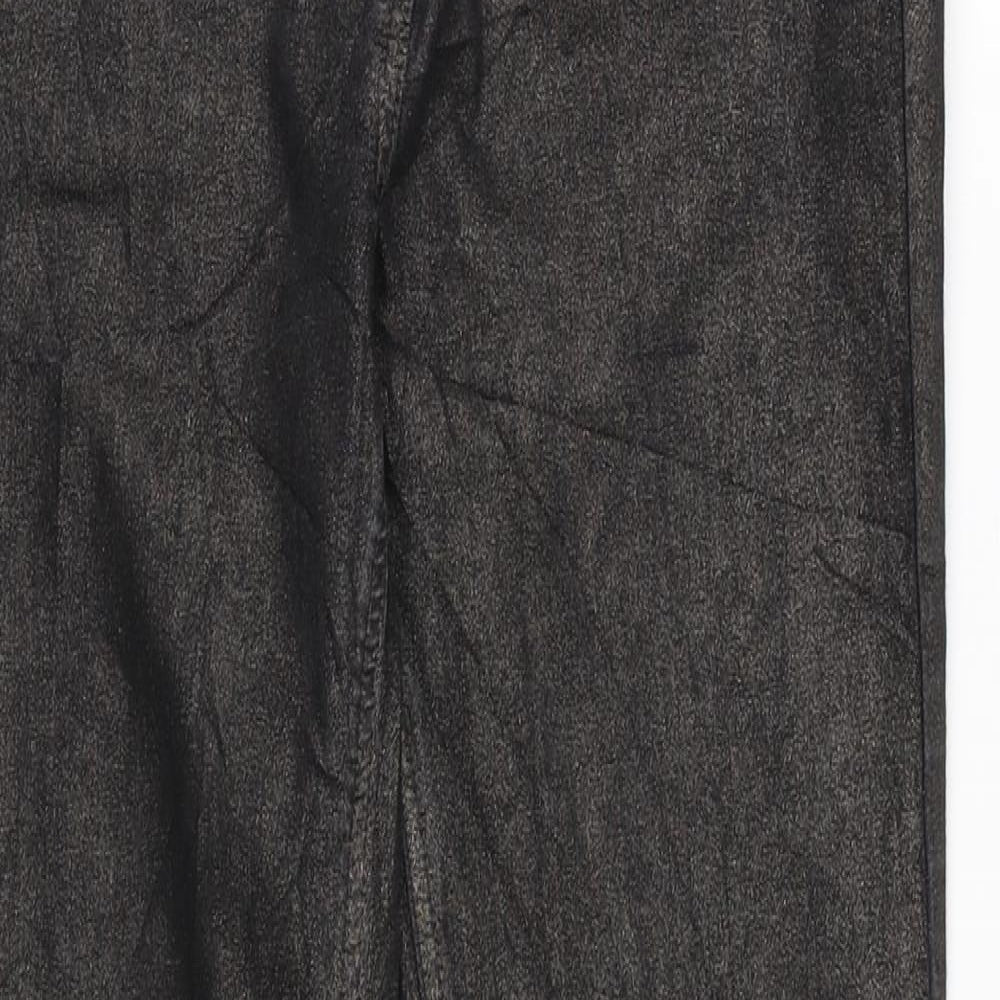 NEXT Womens Black Cotton Skinny Jeans Size 10 L26 in Regular Zip