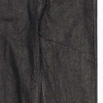 NEXT Womens Black Cotton Skinny Jeans Size 10 L26 in Regular Zip