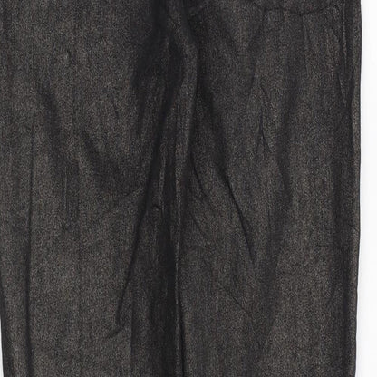NEXT Womens Black Cotton Skinny Jeans Size 10 L26 in Regular Zip