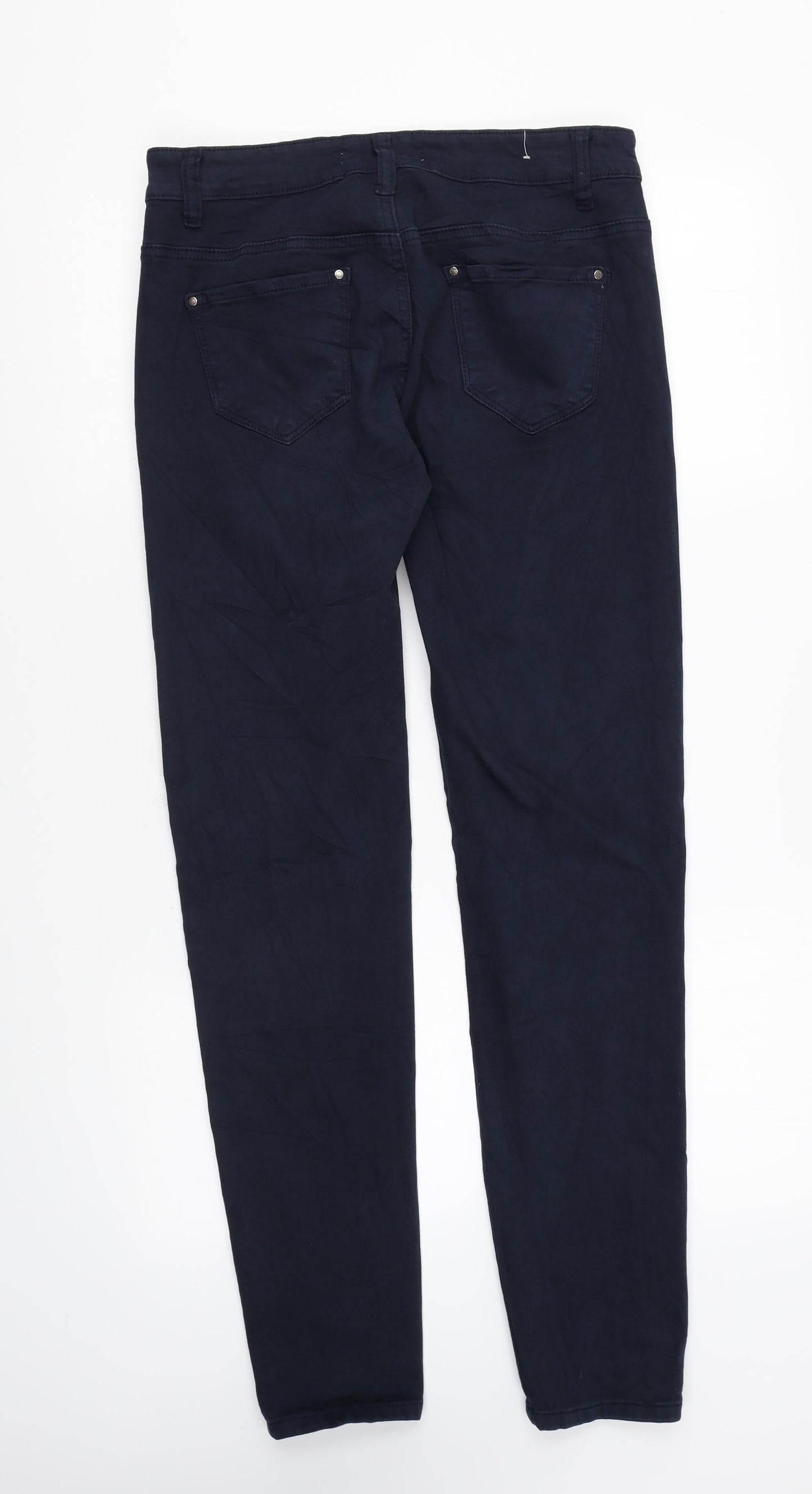 B.S Jeans Womens Blue Cotton Skinny Jeans Size 8 L30 in Regular Zip