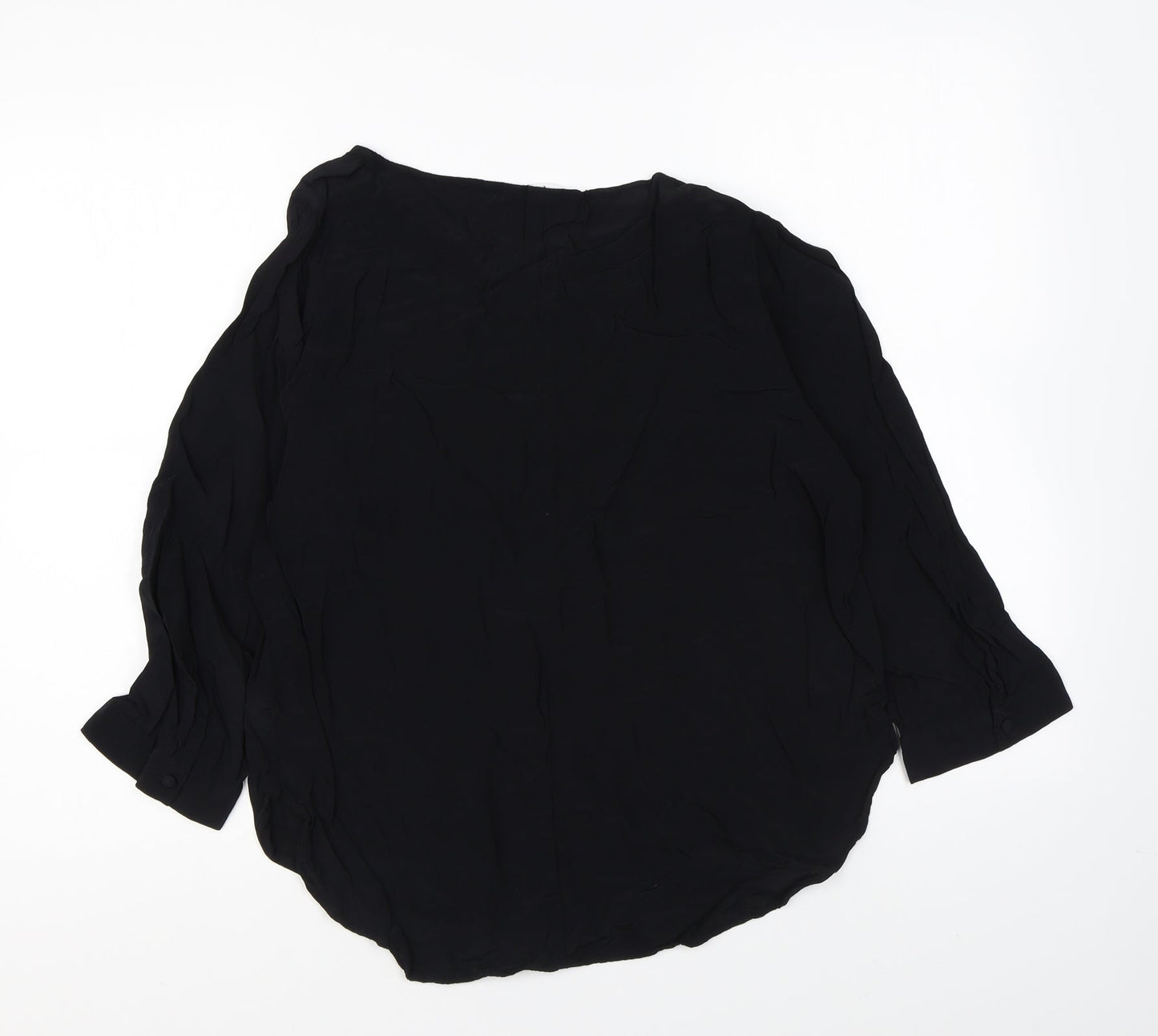 Womens UK Size M Gap Black Basic Blouse