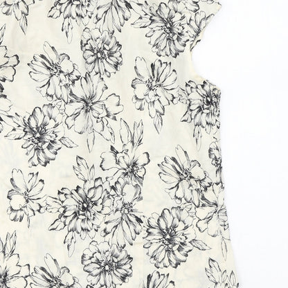 Womens UK Size 14 Marks and Spencer Ivory Basic Button-Up