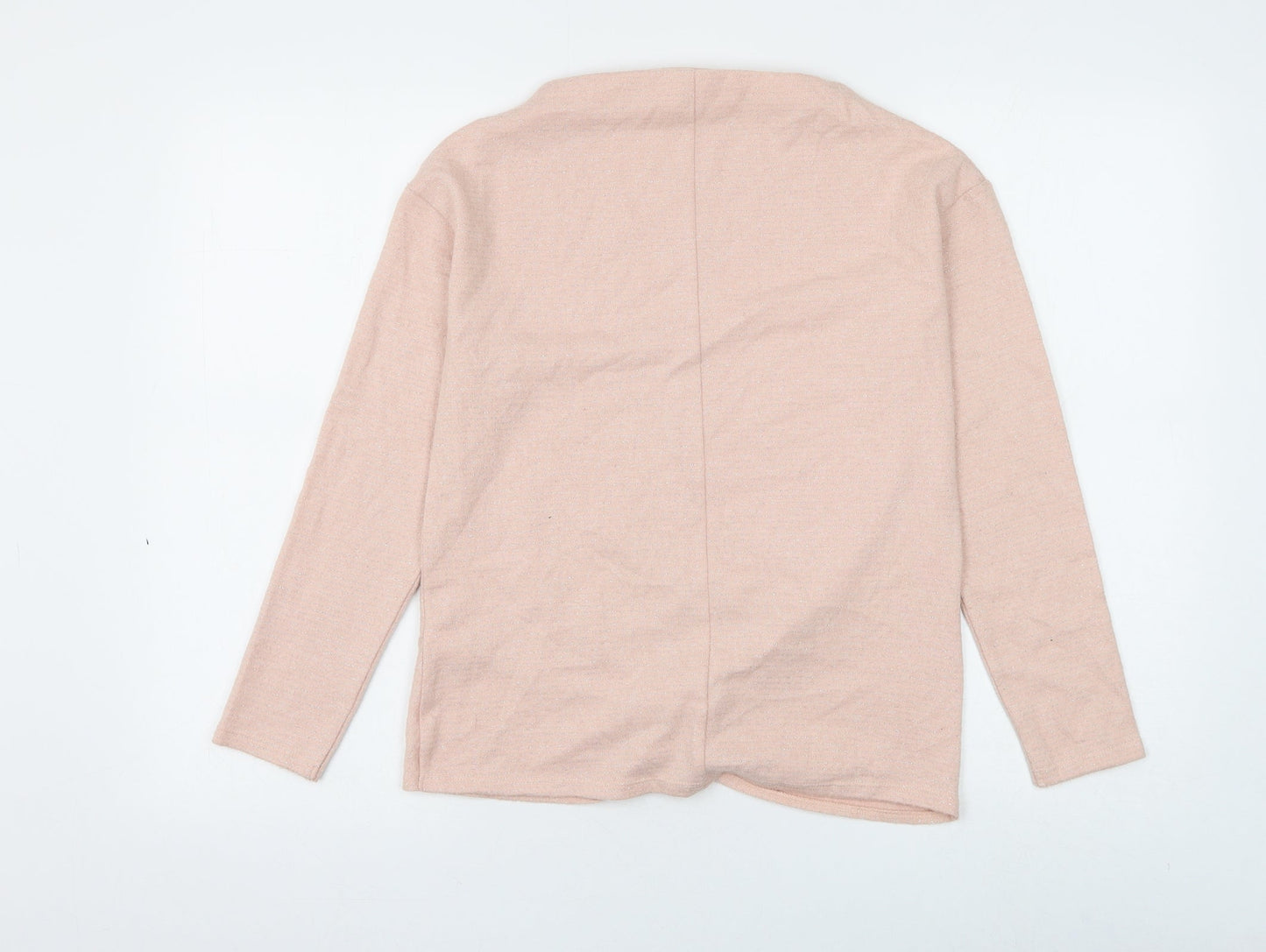 George Womens Pink Boat Neck Polyester Pullover Jumper Size 8 - Knot Front