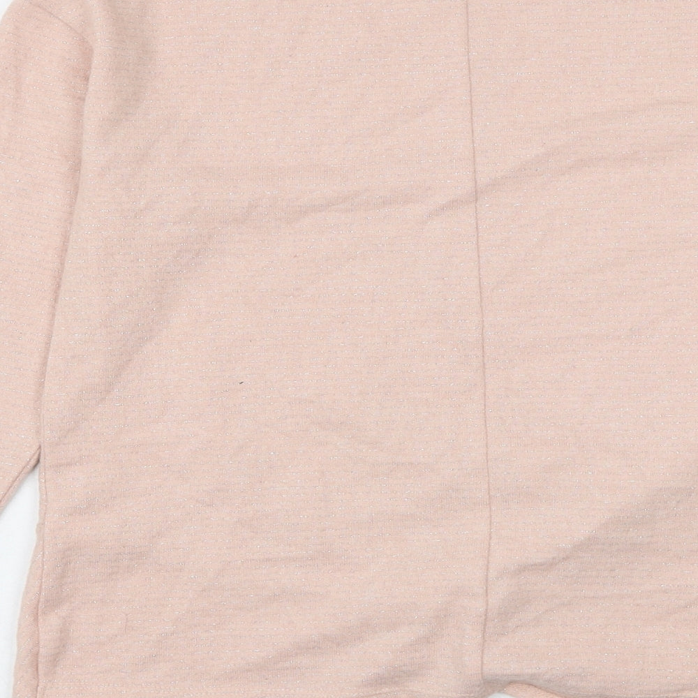 George Womens Pink Boat Neck Polyester Pullover Jumper Size 8 - Knot Front