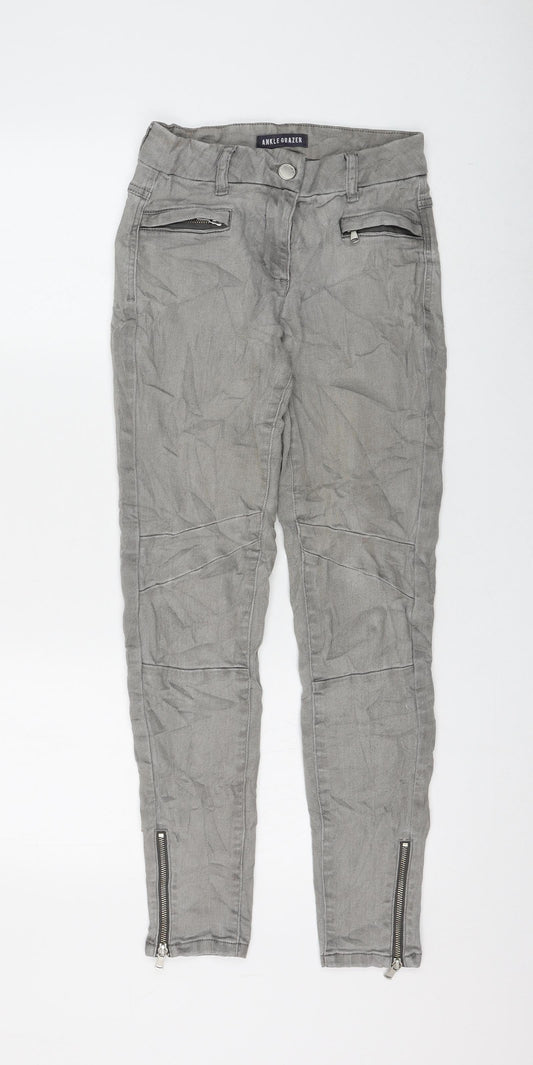 Womens UK Size 8 Marks and Spencer Regular Fit Skinny Grey Jeans