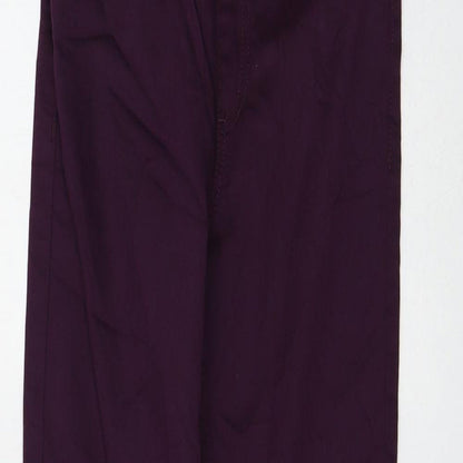 Marks and Spencer Womens Purple Cotton Jegging Jeans Size 6 L28 in Regular