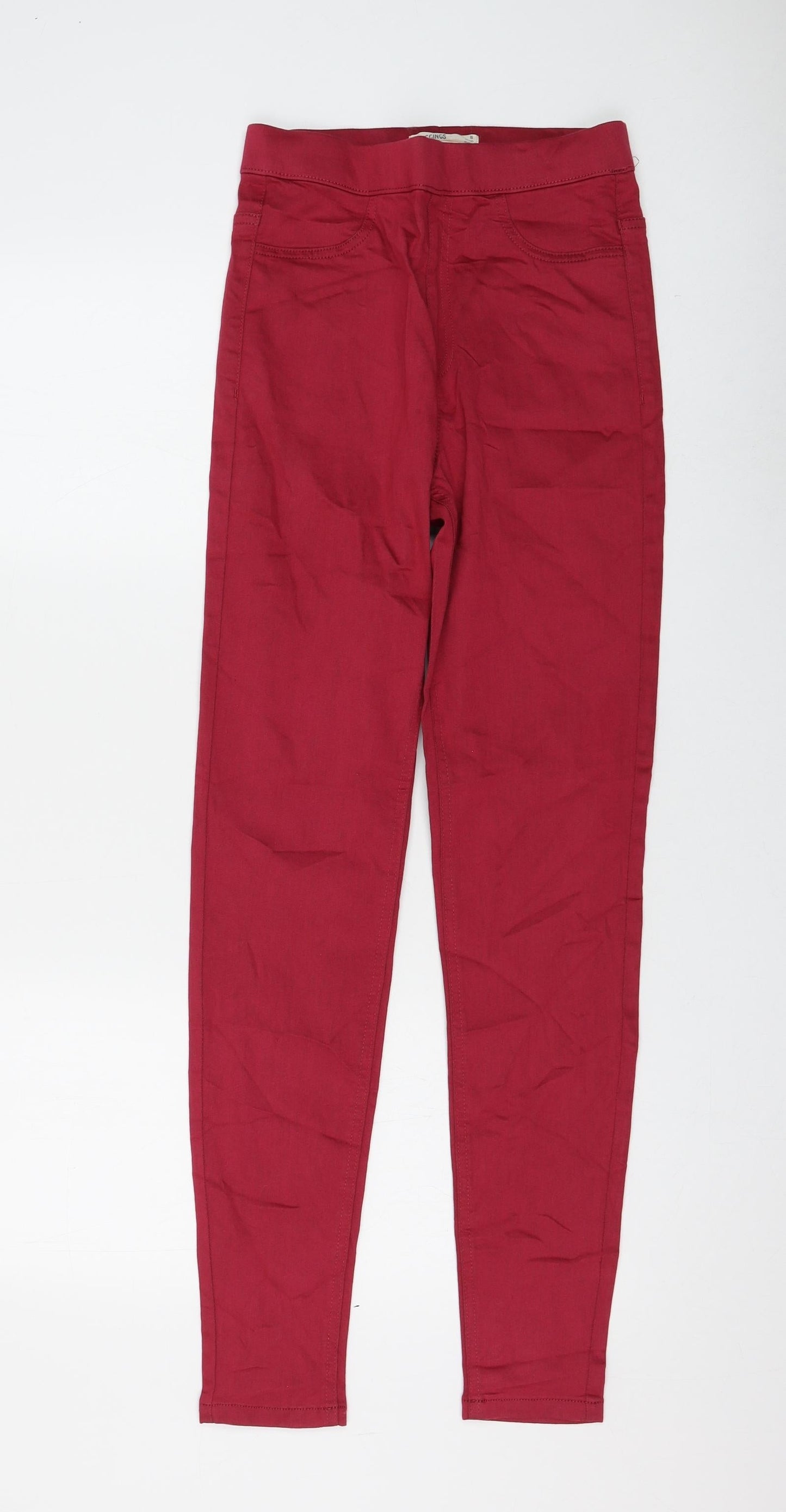 Womens UK Size 8 Marks and Spencer Regular Fit Jegging Red Jeans