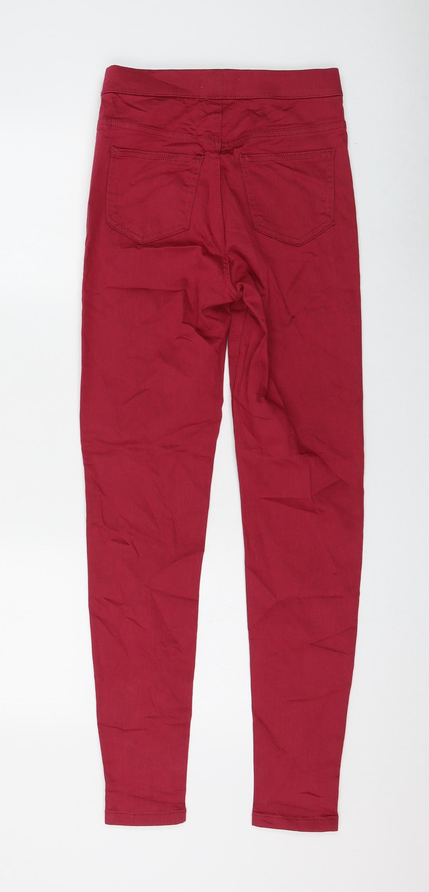 Womens UK Size 8 Marks and Spencer Regular Fit Jegging Red Jeans