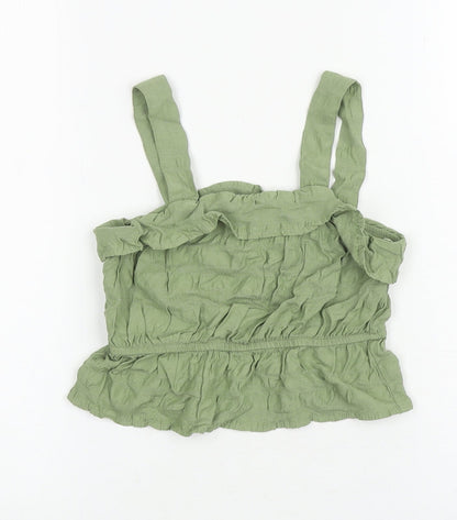 George Girls Green Viscose Camisole Tank Size 7-8 Years Square Neck Pullover