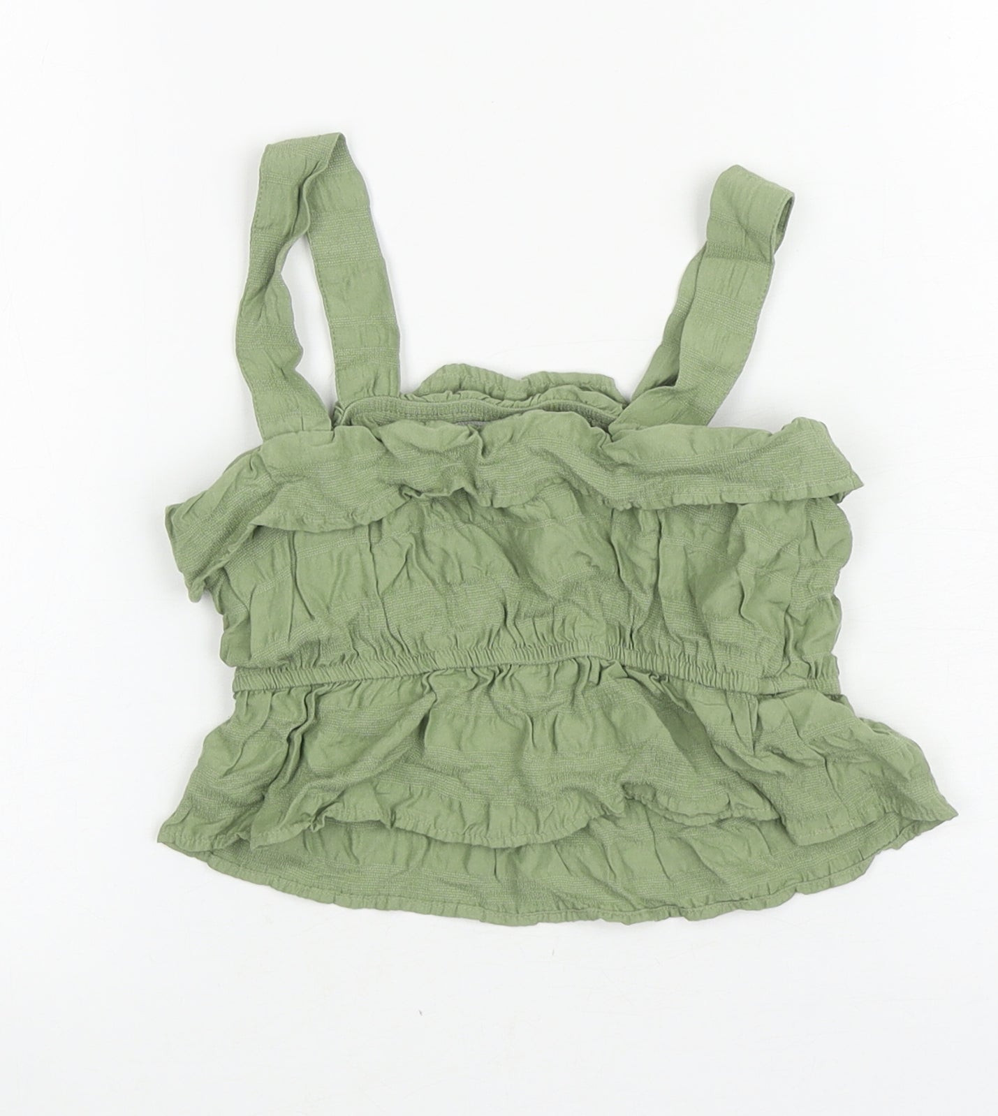 George Girls Green Viscose Camisole Tank Size 7-8 Years Square Neck Pullover