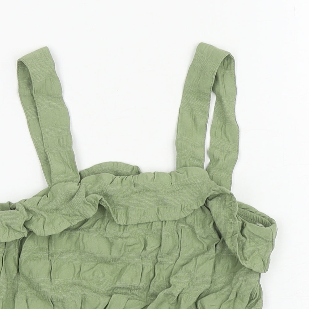 George Girls Green Viscose Camisole Tank Size 7-8 Years Square Neck Pullover