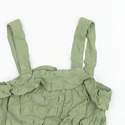 George Girls Green Viscose Camisole Tank Size 7-8 Years Square Neck Pullover
