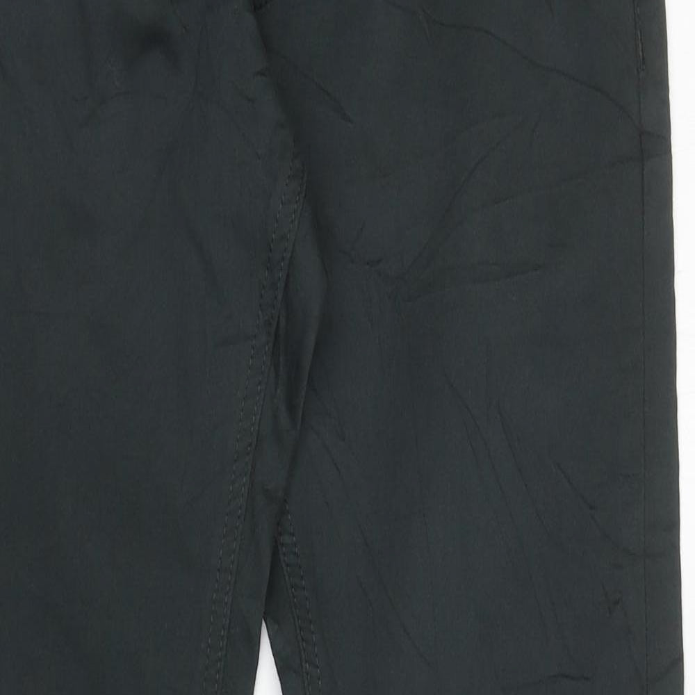 Marks and Spencer Mens Green Cotton Straight Jeans Size 28 in L31 in Slim Zip