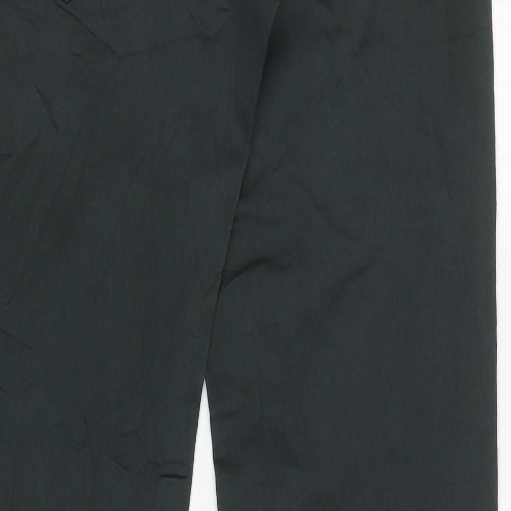 Marks and Spencer Mens Green Cotton Straight Jeans Size 28 in L31 in Slim Zip