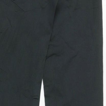 Marks and Spencer Mens Green Cotton Straight Jeans Size 28 in L31 in Slim Zip