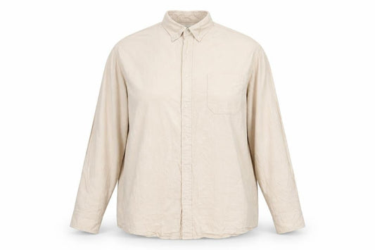 Greenwoods Womens Beige Cotton Basic Button-Up Size XL Collared