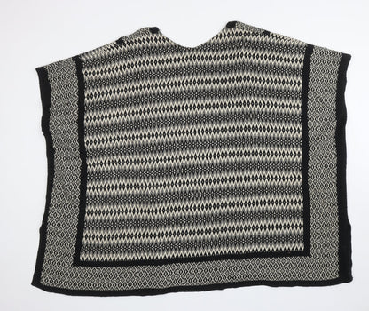 Womens UK Size 14 Atmosphere Black Cape Jumper