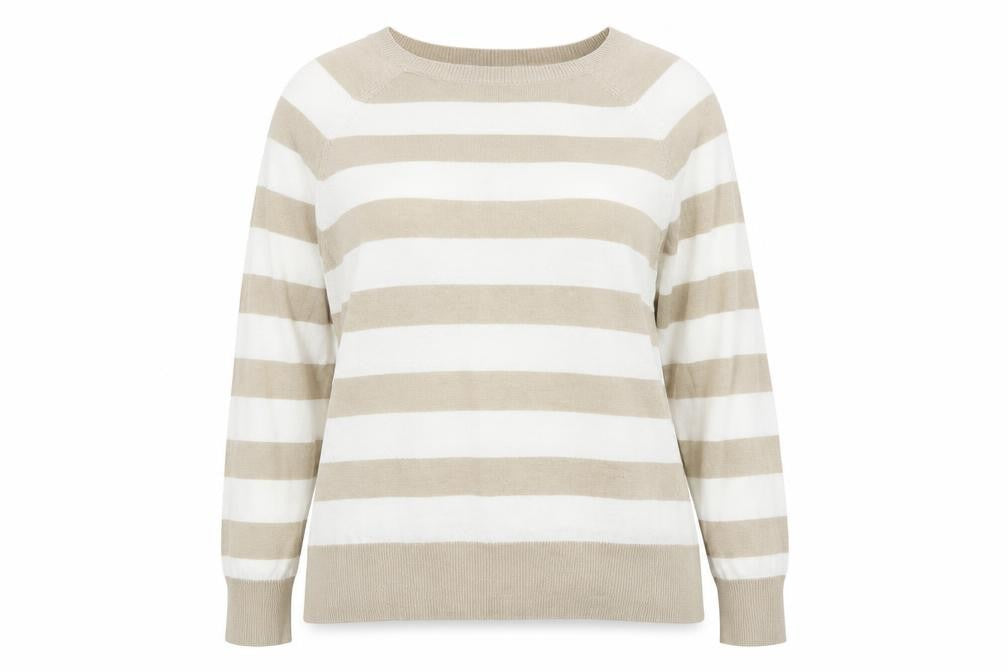 Womens UK Size 16 M&Co Beige Pullover Jumper