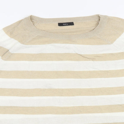 Womens UK Size 16 M&Co Beige Pullover Jumper
